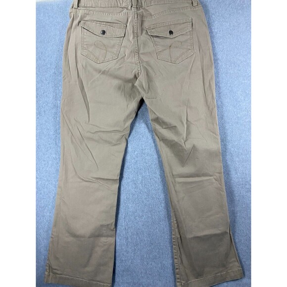 Lee Riders Bootcut Jeans‎ Women's 18 M Beige Denim Cotton Stretch 5-Pockets Zip - Picture 4 of 15